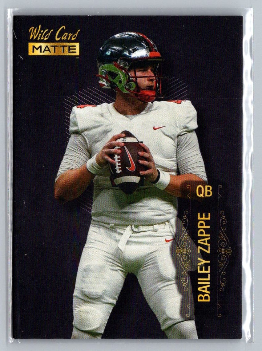 2022 Wild Card Matte #MB-5 Bailey Zappe Black