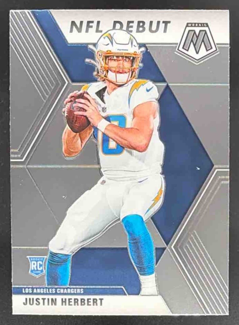 2020 Panini Football Mosaic Justin Herbert #263 RC Los Angeles Chargers