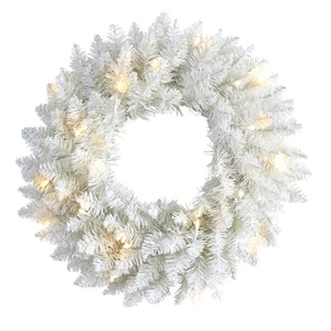 18 in. White Christmas Wreath