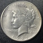 1921 Peace Silver Dollar $1 VF Details Very Fine Better Grade Key Date