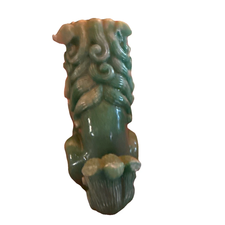  Pair of Fu Foo Dogs Feng Shui Guardian Lion Statues - Green - Image 3 of 4