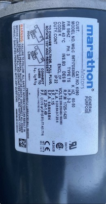 #ad #ad Marathon K080 Electric Motor 3 HP 1725 RPM 3 Phase 208 230 460V 56HZ 56T17D3308D $295.00