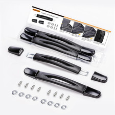 2Pcs Luggage Handle Replacement 9.06" X 0.98" Black Plastic Pull Suitcase Handle