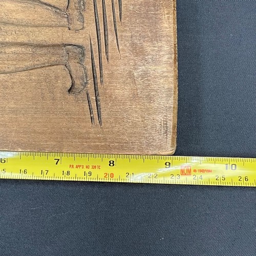 Molde de galletas de mantequilla Springerle holandés/alemano de madera tallada vintage de 9" de alto - Imagen 6 de 8