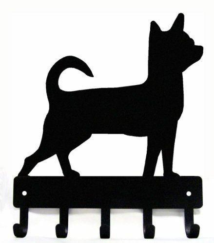 Llavero de pared Chihuahua/colgador de correa para perro con 5 ganchos - pequeño 6 pulgadas - hecho en EE. UU. - Imagen 1 de 5