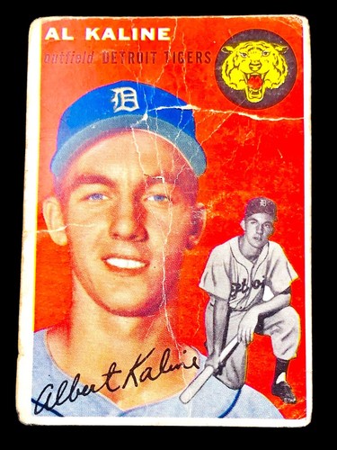 1954 Topps Al Kaline HOF Rookie RC 201 AND 1958 Autograph Auto 70 Detroit Tigers - Picture 6 of 13