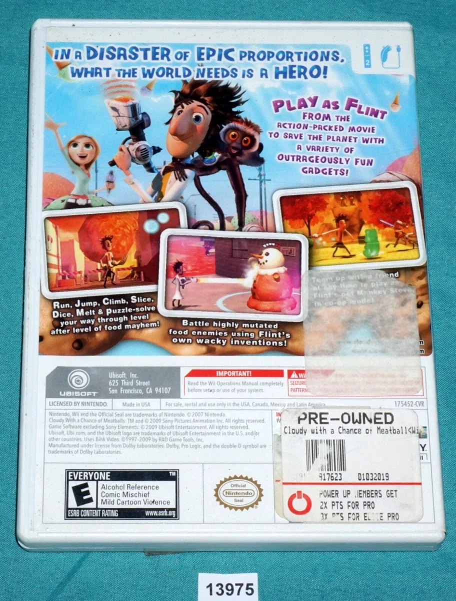 Cloudy with a chance of best sale meatballs wii