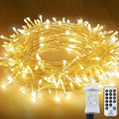[220 LED] Lichterkette Netzbetrieben, 25M 8 Modi Niedervolt Lichterkette mit