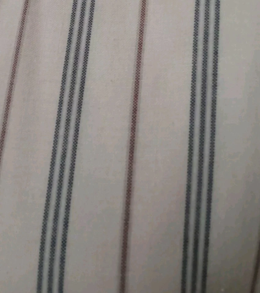 Camisa de vestir DAVID TAYLOR para hombre 17,5 blanca a rayas manga corta bolsillo vintage Foto 2 de 4