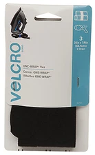 VELCRO Brand 90700 ONE-WRAP Ties, Black,  23 x 7/8 In., 3 Ct. - Quantity 6