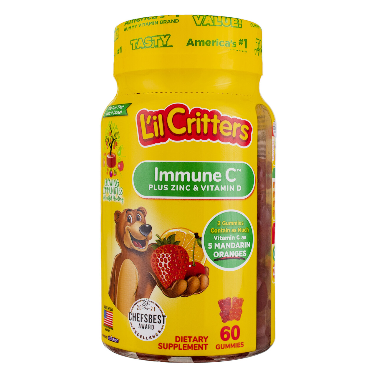 5 Pack Vitafusion L'il Critters Immune C Gummies Dietary Supplement, Assorted...