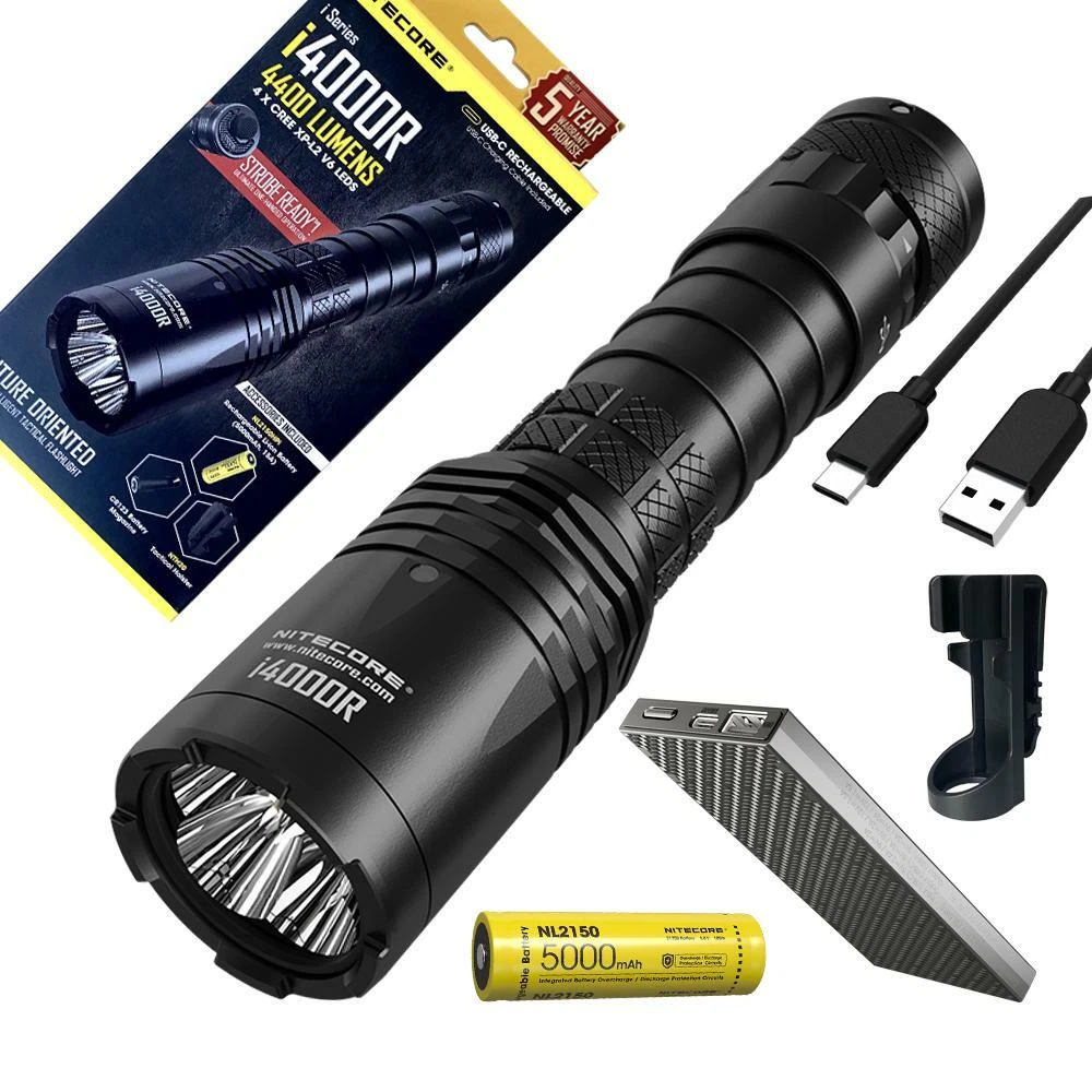 NITECORE i4000R Rechargeable LED Flashlight 4400 Lumens w