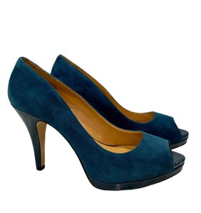 teal pumps size 10