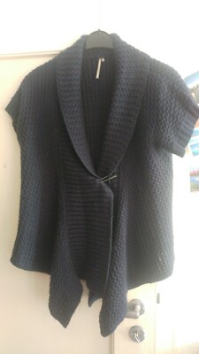 3 Suisses Cardigan Jacke Strickjacke Kurzarm Anthrazit Schwarz Gr. 42/44