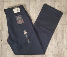 Chaps Uniform Pants Boys 20 Regular Navy Blue School Approved Pleated Twill