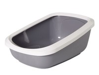 "Nobby Katzentoilette Mit Rand \"Aseo Jumbo\"Grau Weiss 67,5 X 48,5 X 28 Cm Katze"