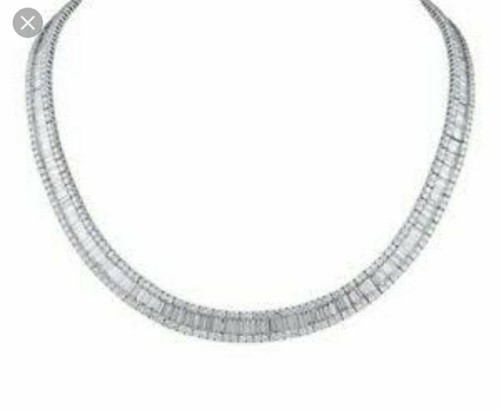 Tennis Wedding Necklace 14k White Gold 