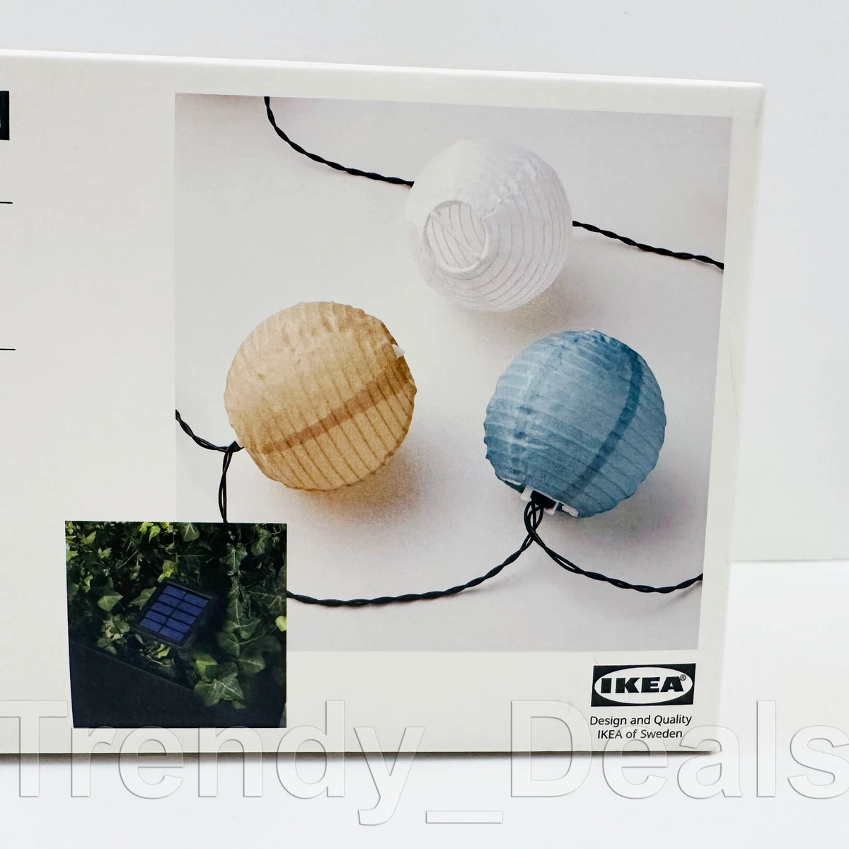 Ikea SOLVINDEN LED String with 24 Lights Outdoor Solar powered Globe Multicolor