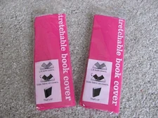 Lot of 2! Standard Stretchable Book Cover Protects Books Light Red (616-545)