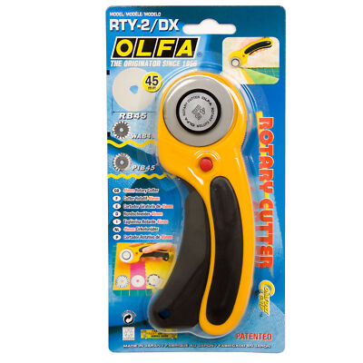 RTY-2/DX Olfa Rundklingen Cutter 45mm Rotierende Messer mit rutschfestem Griff