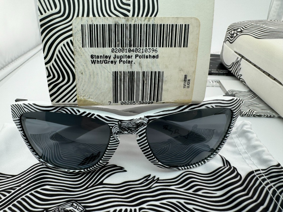 OAKLEY JUPITER STANLEY DONWOOD POLISHED WHITE GREY POLARIZED OAKLEY JUPITER STANLEY DONWOOD POLISHED WHITE GREY POLARIZED