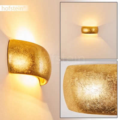Up Down Strahler Keramik goldfarben Flur Wand Leuchten Wohn Schlaf Zimmer Lampen