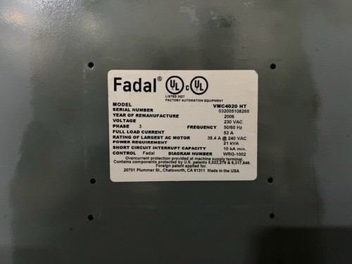 Fadal CNC VMC Milling Machine with 4th axis rotary - Michigan - See video - Picture 5 of 8