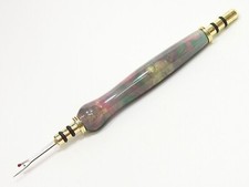 Handmade Double Seam Ripper w/ Sewing Stiletto, Pink Purple Green Gold Acrylic