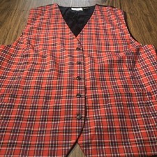Vintage Plaid Vest Women's 2XL/3XL Elisabeth Liz Claiborne Tartan Read Size