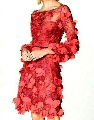 marchesa notte embroidered cocktail dress