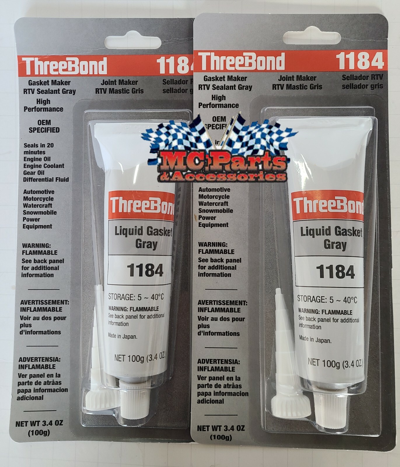 ThreeBond 1184 Liquid Gasket Case Sealer 3.4OZ 100g Yamabond 4, (2
