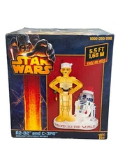 Star Wars R2-D2 C3PO Christmas Holiday DROIDS TO THE WORLD Inflatable BLOW UP