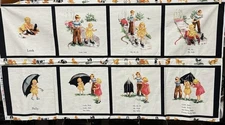 Michael Miller 8-Panel Dick & Jane Cotton Fabric