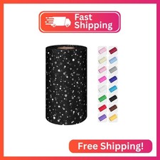 Glitter Tulle Rolls, 6  by 50 Yards 150FT Netting Fabric Tulle for Tutu Skirts