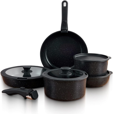   Pots and Pans Cookware Set [11 PIECES] - Non Toxic Ceramic Coated Cooking Ware