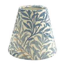 William Morris Candle Clip Handmade Lampshade with Willow Bough Azure