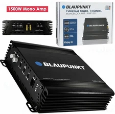 Blaupunkt AMP1501 Car Audio 1-Channel Monoblock Amplifier 1500 Watts Max Power
