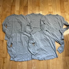 Boys Gap Teen 100 Organic Cotton Long Sleeve Crew Neck Tee T Shirt 12 -Lot of 4