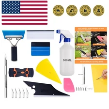 Car Window Tint Application Tools Kit, 9 Pcs Vehicle Glass Protective Film In...