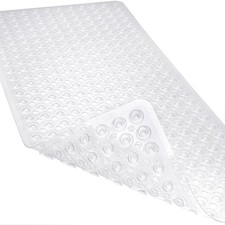 Linoows Non-Slip Bathtub and Shower Mats, 35" x 16.3" Rectangular , Clear