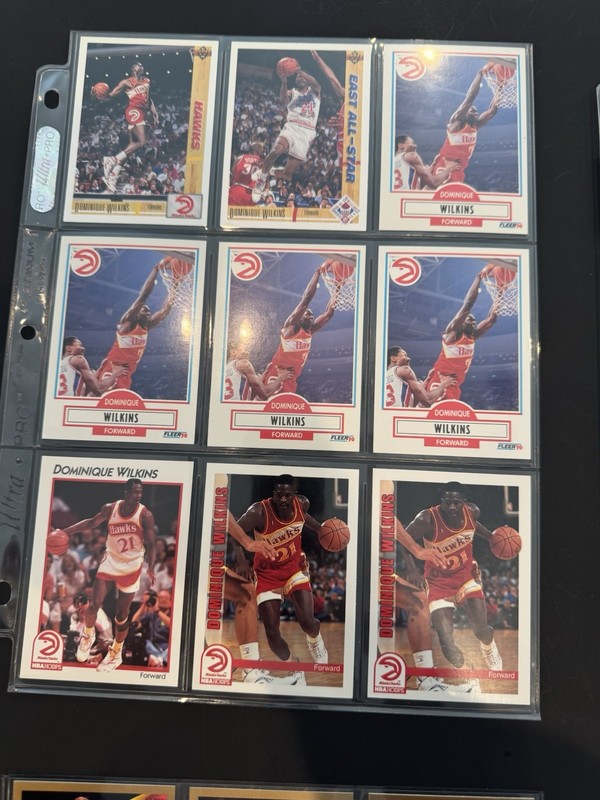 Dominique Wilkins 101 Card Lot Atlanta Hawks Hawks NBA HOF Fleer Upper deck Hoop
