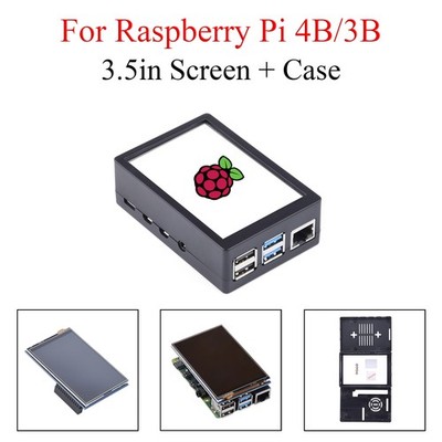 3,5 Zoll Touchscreen Display 480x320,ABS Schutzgehäuse für Raspberry Pi 4B/3B+
