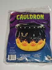 VTG Halloween Cauldron- New In Package - 22" Black Cauldron Air Filled 2003-O