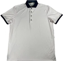 Greyson Ponderous Wolf Polo Shirt Mens Medium Rosemary Seashell And Wolf Pattern