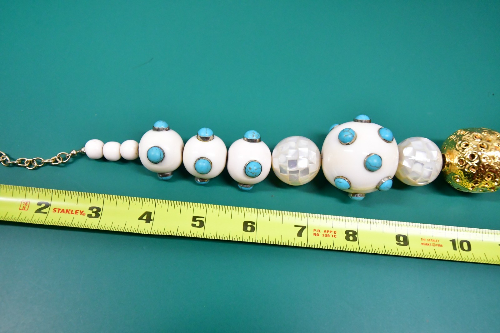 Devon Leigh Chunky Statement Necklace Turquoise M… - image 7