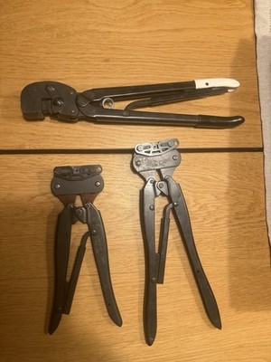 3x AMP Knipex Crimp Zange  2x New Unused 69656-2 Crimp Tool 1x 576778 Used