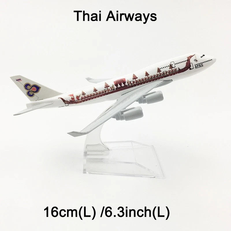 Modello Aereo Boeing 747 Thai Dragon Airlines Diecast 1:400 - 16cm Da Collezione - Immagine 2 di 4