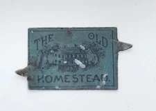 Vintage The Old Homestead Tobacco Tin Tag antique collectible Tobacciana 