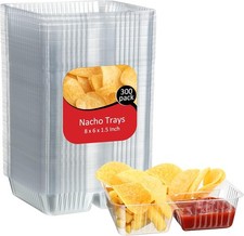 300 Pcs 22oz Nacho Trays Disposable 2 Compartment Food Tray Concession Stand
