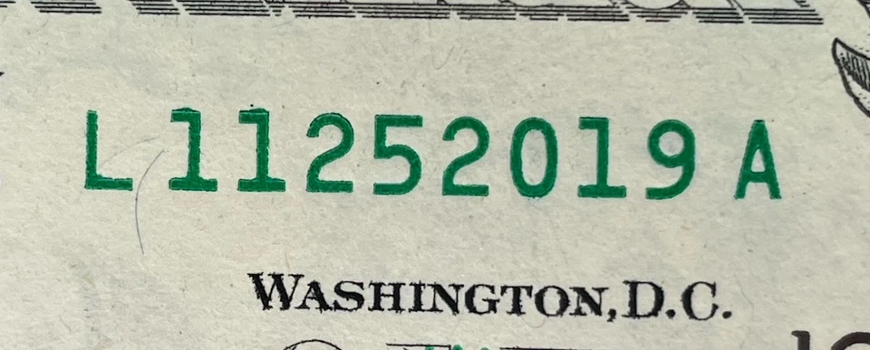 November 25 2019 BIRTHDAY 🎂 NOTE UNCIRCULATED GEMS 💎 Sealed BEP Bricks 🧱 $1 - Image 2 of 4